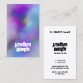 モダン抽象芸術アートテンプレート動揺して文字 名刺 (正面/裏面)