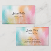 モダン抽象芸術アートトレンディーエレガントカラフルデザイン 名刺 (正面/裏面)
