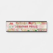 モダン抽象芸術アートトレンディーエレガントテンプレート サインプレート (正面)