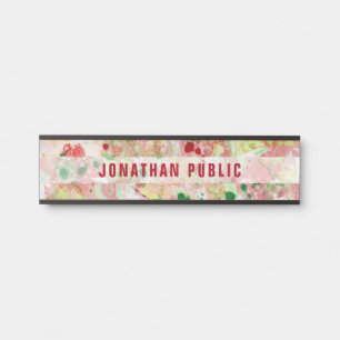 モダン抽象芸術アートトレンディーエレガントテンプレート サインプレート