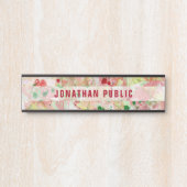 モダン抽象芸術アートトレンディーエレガントテンプレート サインプレート (正面)