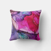 モダン抽象芸術アートピンクパープル クッション (裏面)