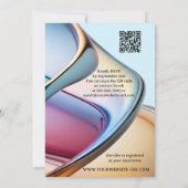 モダン抽象芸術アートブライダルシャワー 招待状 (裏面)