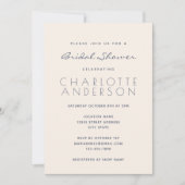 モダン抽象芸術アートブルーレッド金ゴールドブライダルシャワー 招待状 (正面)