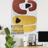 モダン抽象芸術アートプリント ポスター (ホームオフィス)