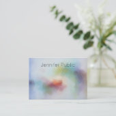 モダン抽象芸術アートプロフェッショナルエレガントテンプレート 名刺 (スタンド正面)