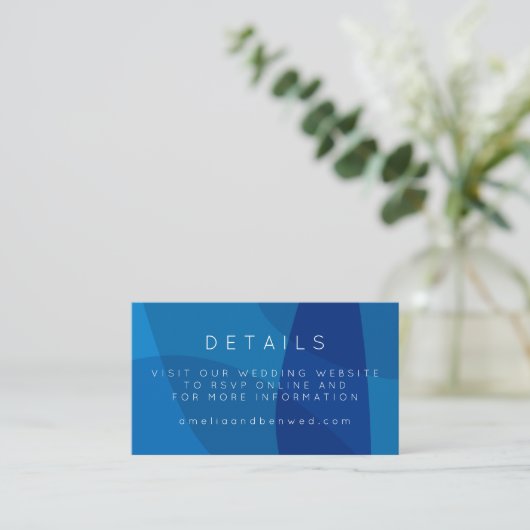 モダン抽象芸術アートユニーク結婚Webサイト エンクロージャーカード (スタンド正面)