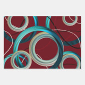 モダン抽象芸術アートラッピング紙シート ラッピングペーパーシート (正面)