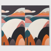 モダン抽象芸術アートラッピング紙 ラッピングペーパー (フラット)