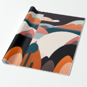 モダン抽象芸術アートラッピング紙 ラッピングペーパー (アンロールド)