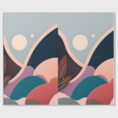 モダン抽象芸術アートラッピング紙 ラッピングペーパー (フラット)