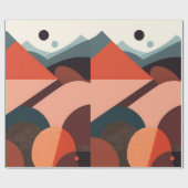 モダン抽象芸術アートラッピング紙 ラッピングペーパー (フラット)