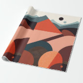 モダン抽象芸術アートラッピング紙 ラッピングペーパー (アンロールド)