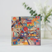 モダン抽象芸術アートワークのフラットカード (スタンド正面)