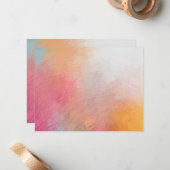 モダン抽象芸術アートワーク空白のテンプレートカラフル ノートカード (正面/裏面インサイチュ)