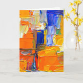 モダン抽象芸術アートワーク空白の カード (黄色い花)