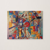モダン抽象芸術アートワーク ジグソーパズル (横)