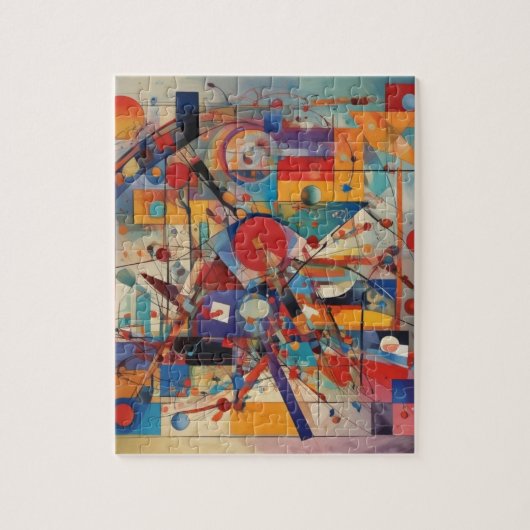 モダン抽象芸術アートワーク ジグソーパズル (縦)