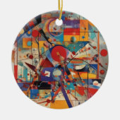 モダン抽象芸術アートワーク セラミックオーナメント (正面)