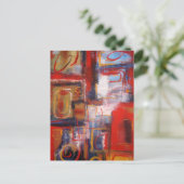 モダン抽象芸術アートワーク ポストカード (スタンド正面)