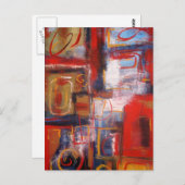 モダン抽象芸術アートワーク ポストカード (正面/裏面)