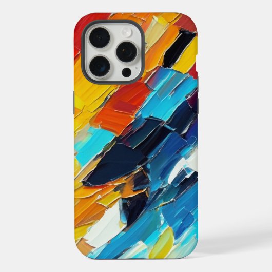 モダン抽象芸術アートワーク iPhoneケース (裏面)