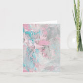 モダン抽象芸術アート折り畳み空白のノートカードピンク ノートカード (正面)