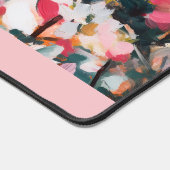 モダン抽象芸術アート水彩フローラパーソナライズされた デスクマット (コーナー)