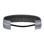 モダン抽象芸術アート白黒ストライプ素晴らしいトリップ（幻覚体験）のような アスレチックヘッドバンド (裏面)