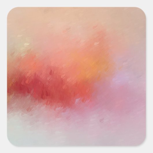 モダン抽象芸術アート空白のテンプレートブルーピンクレッド スクエアシール (正面)