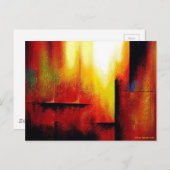 モダン抽象芸術アート絵画アクリルテンプレート ポストカード (正面/裏面)
