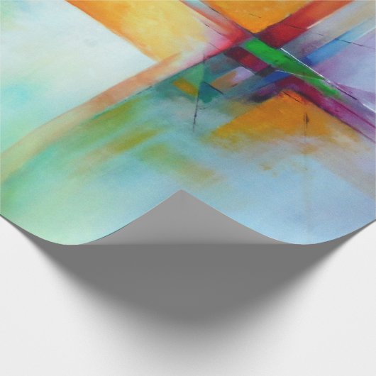 モダン抽象芸術アート誕生日クリスマスプレゼント ラッピングペーパー (角)