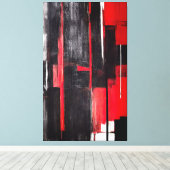 モダン抽象芸術アート – Aggressive 002 キャンバスプリント (インサイチュ (ウッドフロア))