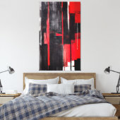 モダン抽象芸術アート – Aggressive 002 キャンバスプリント (インサイチュ (寝室))