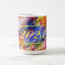 モダン抽象芸術ア数々のートカラー2023 コーヒーマグカップ