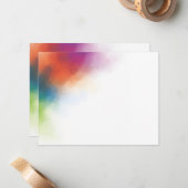 モダン抽象芸術ア空白のートレッドイエローブルーグリーン ノートカード (正面/裏面インサイチュ)