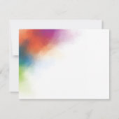 モダン抽象芸術ア空白のートレッドイエローブルーグリーン ノートカード (裏面)