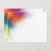 モダン抽象芸術ア空白のートレッドイエローブルーグリーン ノートカード (正面/裏面)