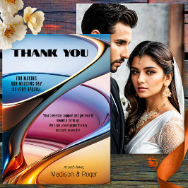 モダン抽象芸術ア結婚ート サンキューカード