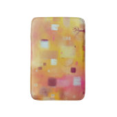 モダン抽象芸術イエローウォーターカラーアート バスマット (正面縦)