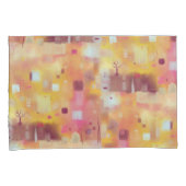 モダン抽象芸術イエローウォーターカラーアート 枕カバー (正面右)