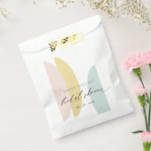 モダン抽象芸術イエロー赤面アクアブライダルシャワー フェイバーバッグ (封をした状態)