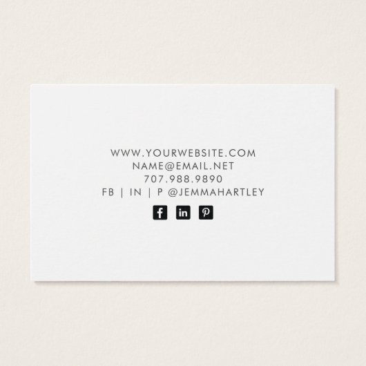 モダン抽象芸術イヤリングジュエリー表示カード (裏面)