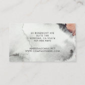 モダン抽象芸術ウォーター自然カラーテラコッタグレー 名刺 (裏面)