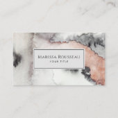 モダン抽象芸術ウォーター自然カラーテラコッタグレー 名刺 (正面)