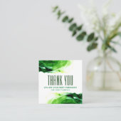 モダン抽象芸術エメラルドグリーンブラシストロークトレンディー 割引カード (スタンド正面)