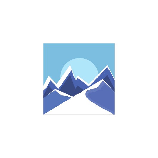 モダン抽象芸術エレガントクリスマス雪の山 ギフトタグ