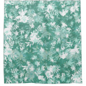 モダン抽象芸術エレガントセージマリゴールドの花 シャワーカーテン (正面)