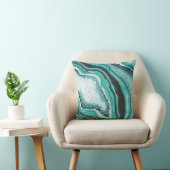 モダン抽象芸術エレガントターコイズアゲード クッション (椅子)