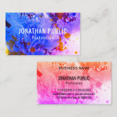 モダン抽象芸術エレガントテンプレート青紫 名刺 (正面/裏面)